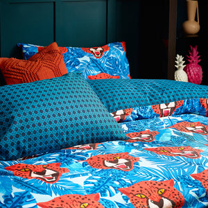 Untamed Super King Duvet Set Blue - Riva