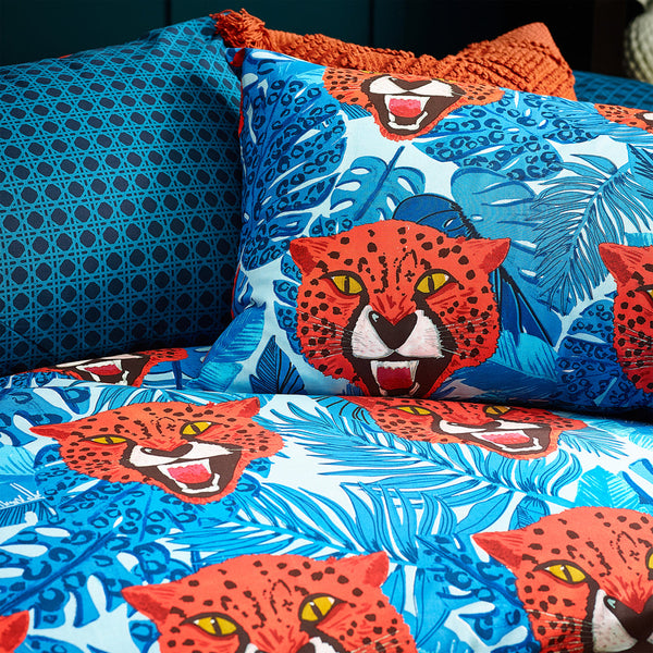 Untamed Super King Duvet Set Blue - Riva