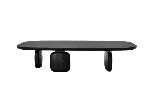 Underline Oval Coffee Table - Black Oak - Tommy Franks