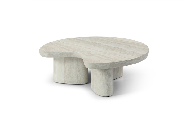 Lilac Coffee Table - Faux Travertine - Tommy Franks