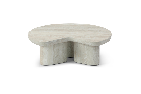 Lilac Coffee Table - Faux Travertine - Tommy Franks