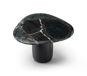 Basilca Side Table - Matte Black Marble - Tommy Franks