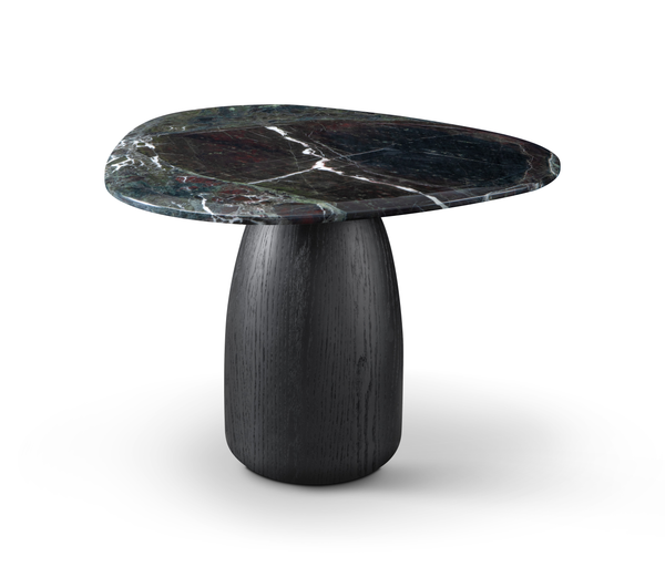Basilca Side Table - Matte Black Marble - Tommy Franks