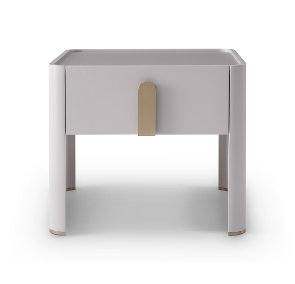 Polaris Bedside Table - Matte Beige - Tommy Franks