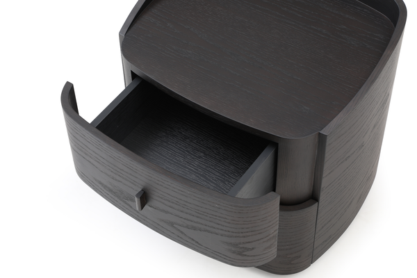 Vertu Bedside Table - Smoke Oak - Tommy Franks