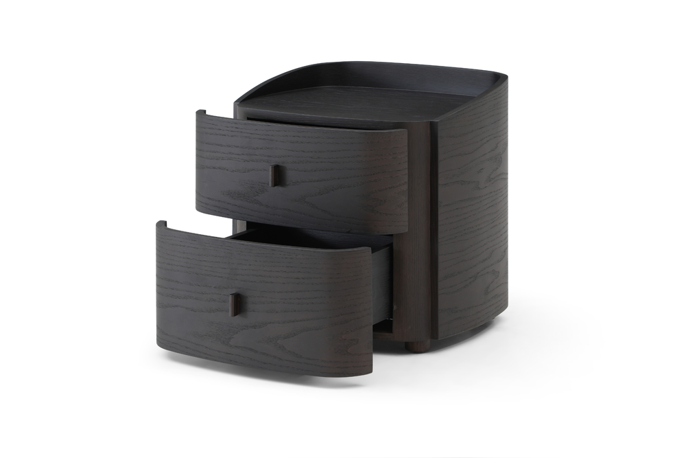 Vertu Bedside Table - Smoke Oak - Tommy Franks