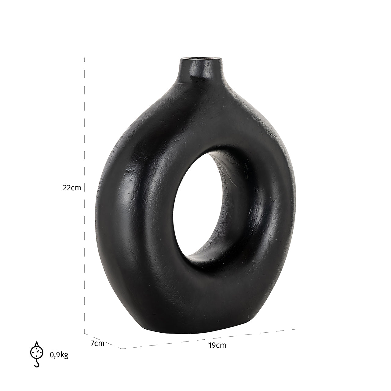 Vase Felice black (Black)