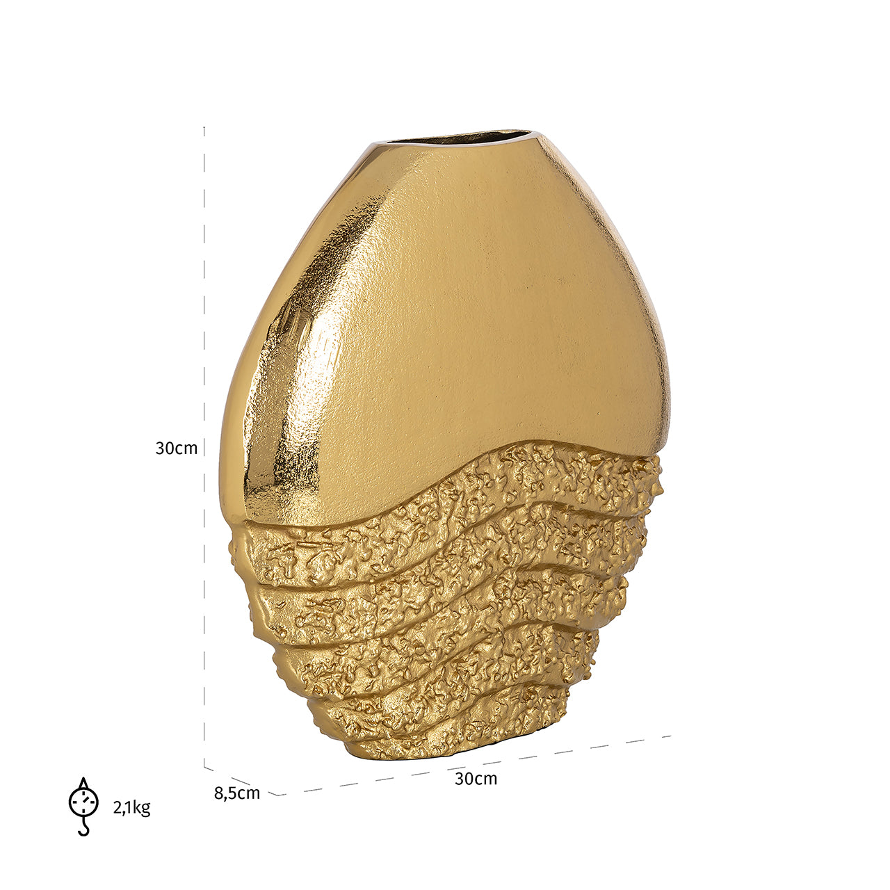 Vase Roxy small (Gold)- Richmond Interiors