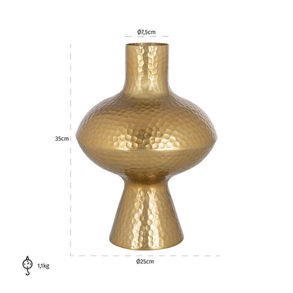 Vase Caitlyn small (Gold)- Richmond Interiors