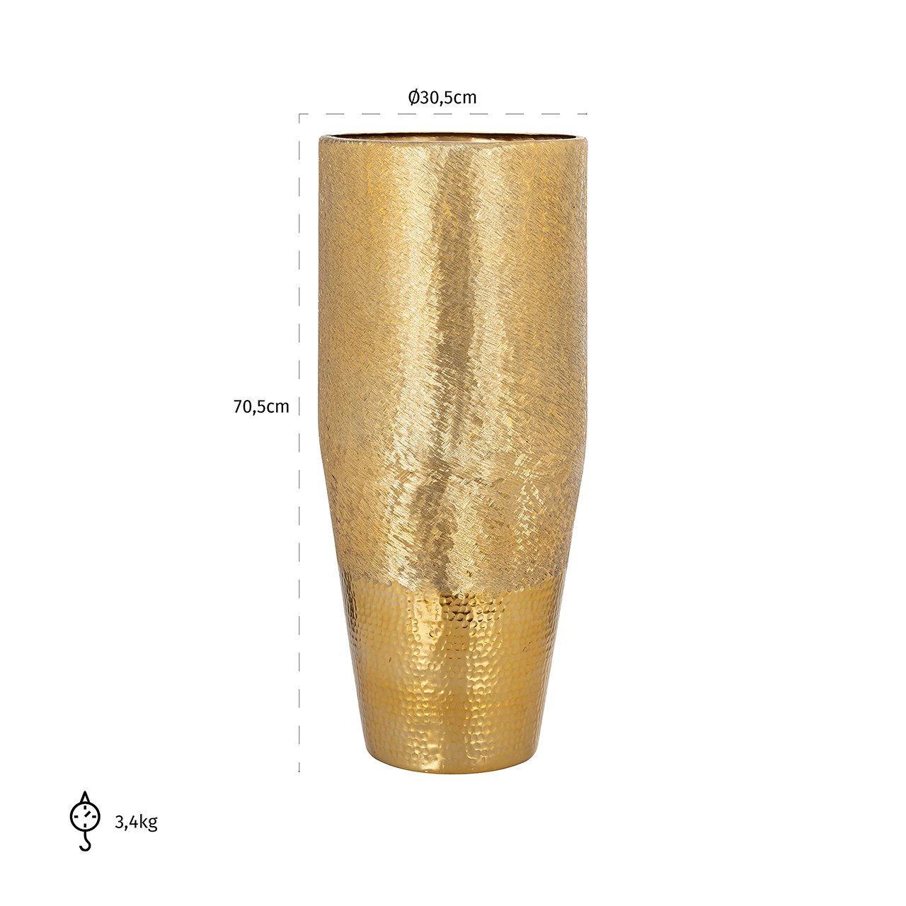Vase Nalim (Gold)- Richmond Interiors