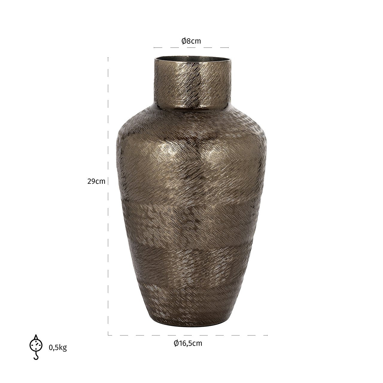 Vase Joah smoke black- Richmond Interiors