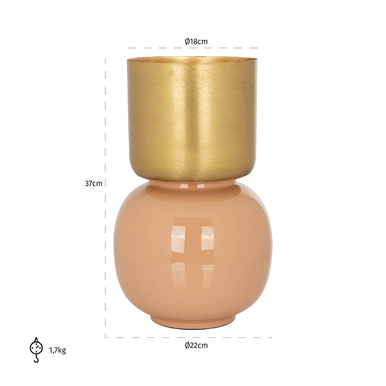 Vase Calla (Brushed Gold)- Richmond Interiors