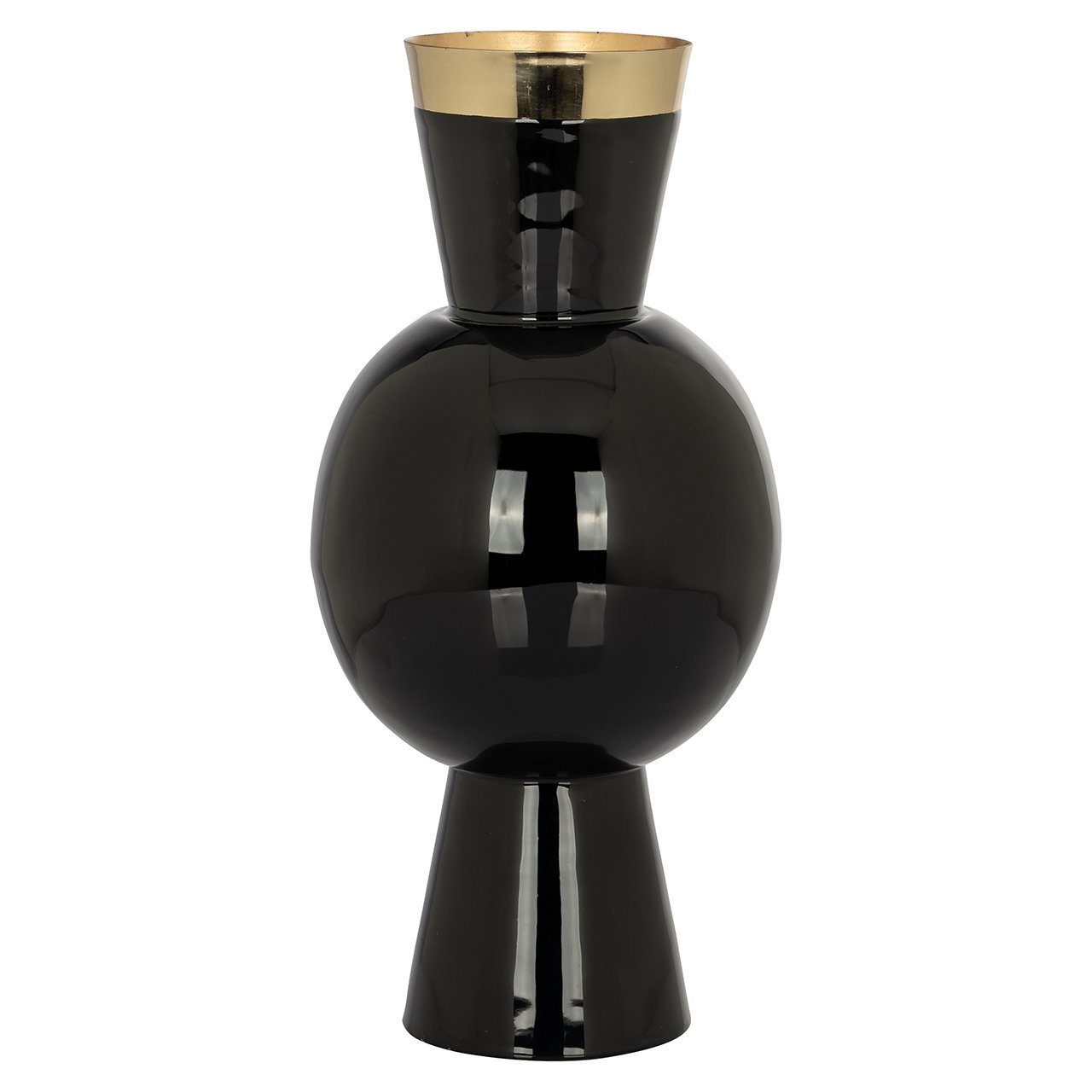 Vase Florence (Black/gold)