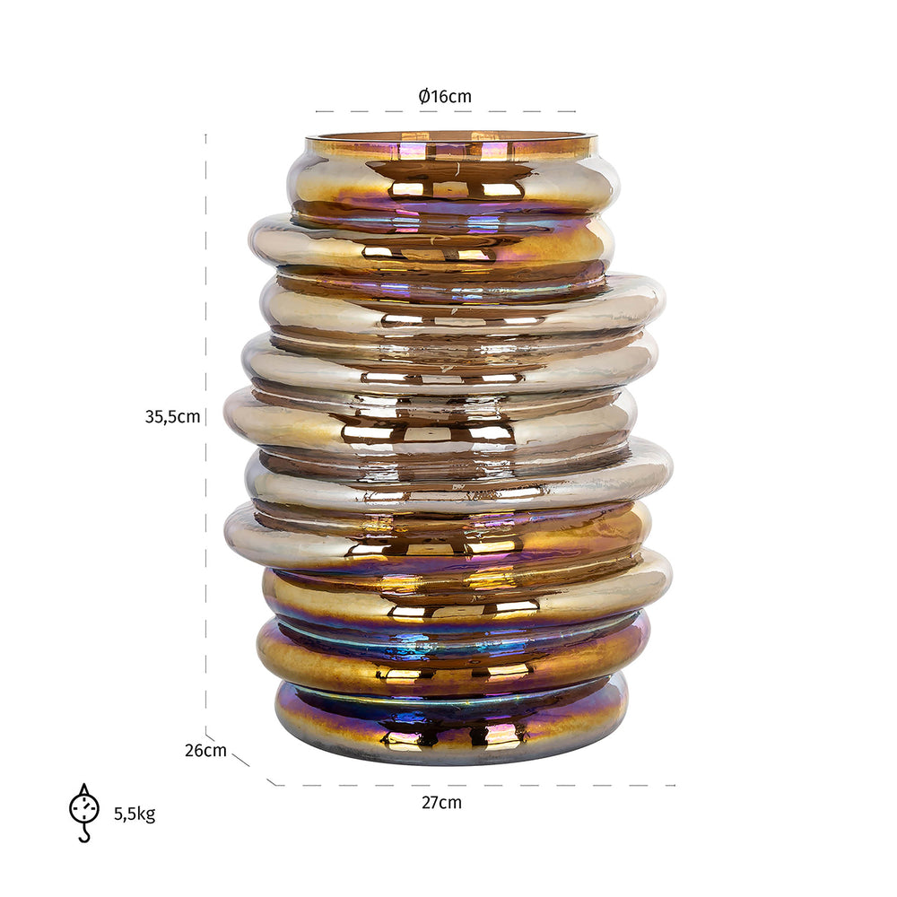 Vase Ava disco brown big (Brown)