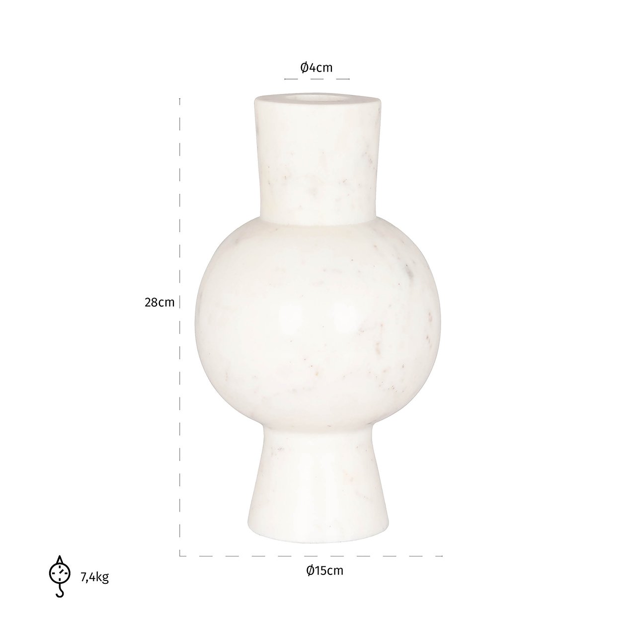 Vase Jonah white (White)