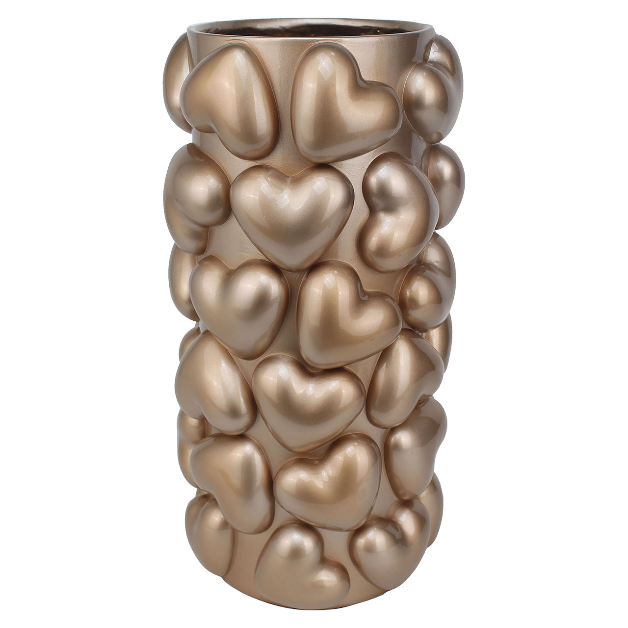 Vase Ensy hearts gold (Gold)