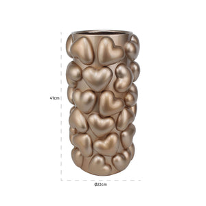 Vase Ensy Hearts Gold (gold) – Richmond Interiors