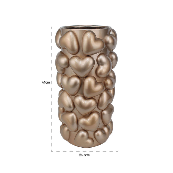 Vase Ensy Hearts Gold (gold) – Richmond Interiors