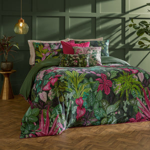 Veadeiros King Size Duvet Set Pink/green