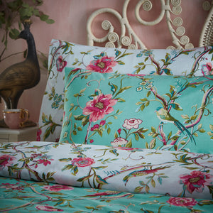 Vintage Chinoiserie King Size Duvet Set Jade - Riva