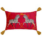 VIVID ANDALUCIAN ZEBRAS 30X50 FEATHER FILLED CUSHION ORANGE