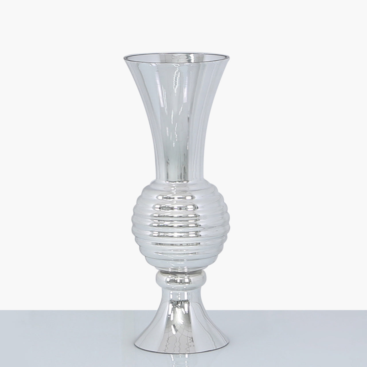 45cm Silver Glass Vase