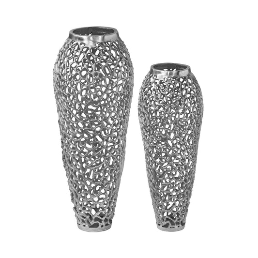 91cm Esme Metal Vase Nickel