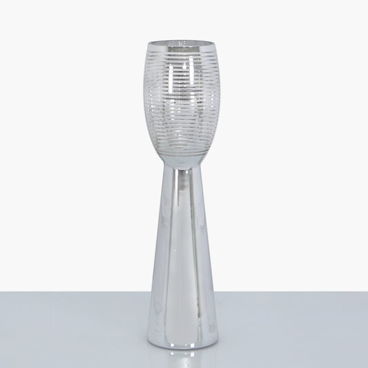 50cm Silver Stripe Glass Vase