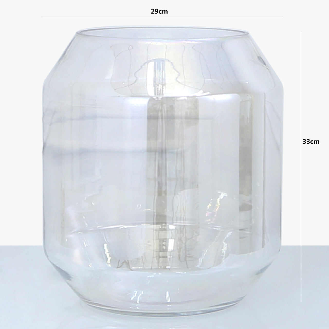 33cm Lustre Glass Ball Vase