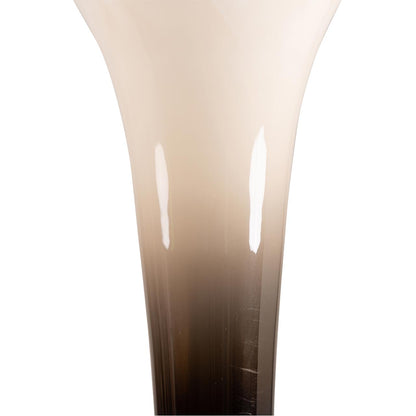 25cm White and Black Ceramic Vase