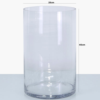 40cm Cylinder Glass Vase Clear