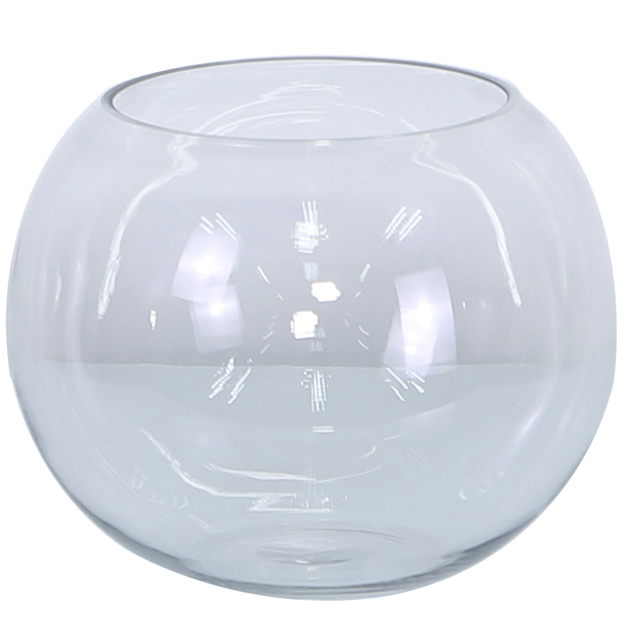 25cm Glass Bowl Vase Clear