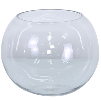 25cm Glass Bowl Vase Clear