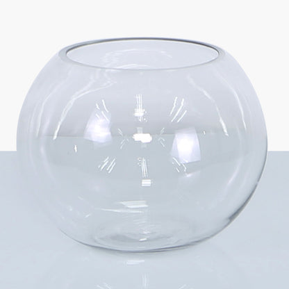 20cm Glass Bowl Vase Clear