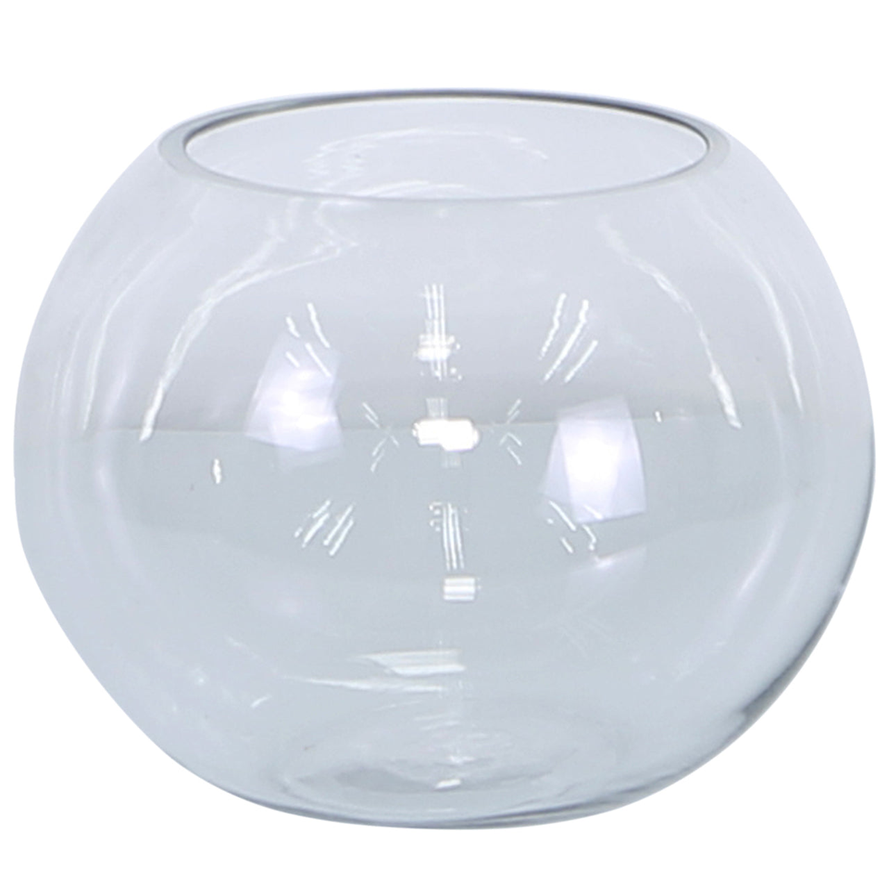 20cm Glass Bowl Vase Clear