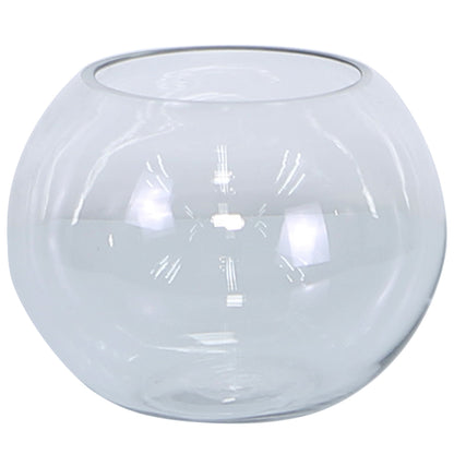 20cm Glass Bowl Vase Clear