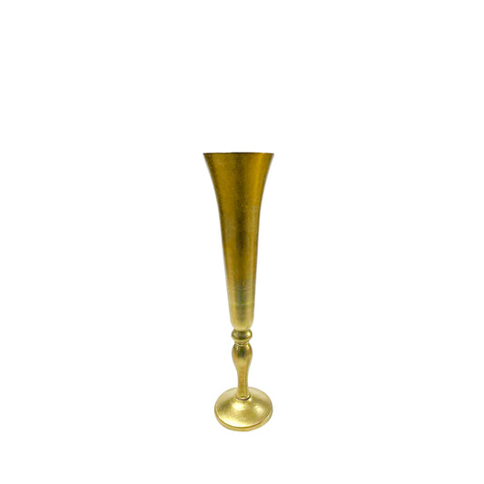 69cm Fluted Vase Gold