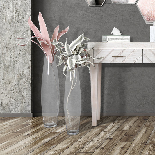 70cm Clear Glass Vase