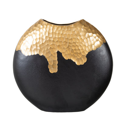 35cm Black & Gold Vase