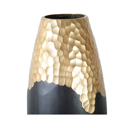 49cm Black & Gold Vase