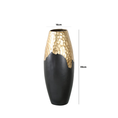 39cm Black & Gold Vase