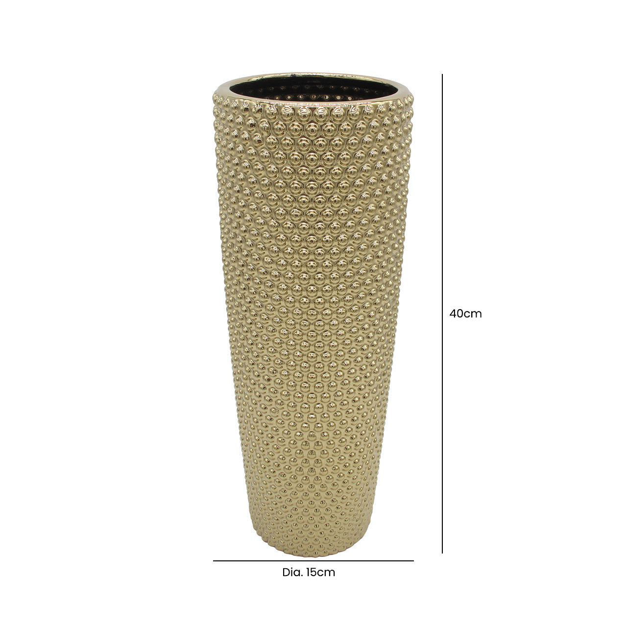 40cm Gold Bubble Design Vase