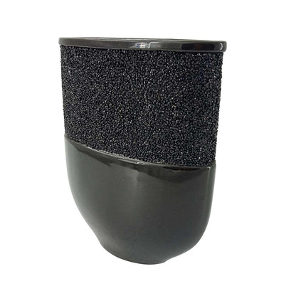 27.5cm Black Glitz and Glaze Vase