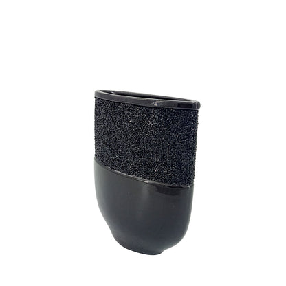 23.8cm Black Glitz and Glaze Vase