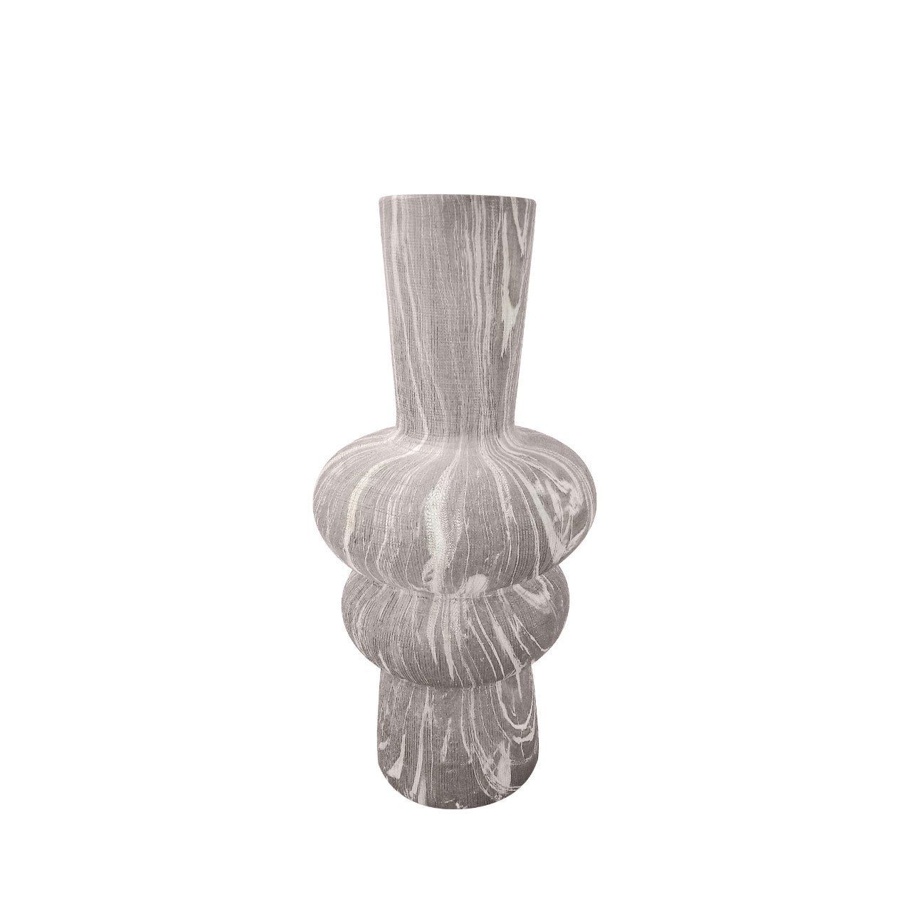 40cm Grey Marble Ceramic Vase