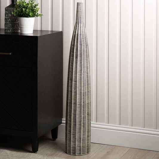 101.5cm Black and White Lines Polyresin Vase