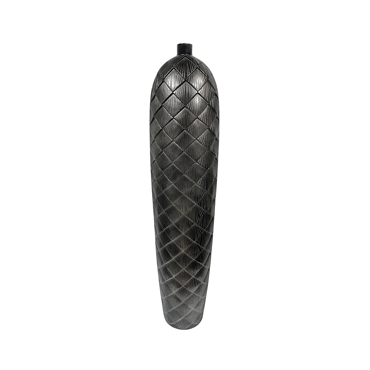 94cm Gunmetal Grey Polyresin Vase
