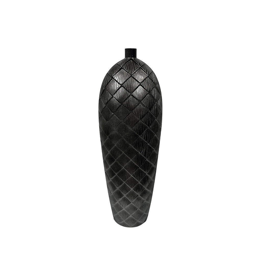 61cm Gunmetal Grey Polyresin Vase