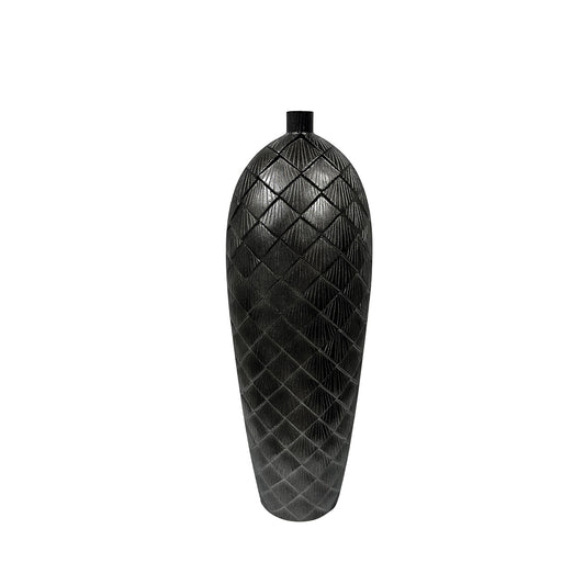 61cm Gunmetal Grey Polyresin Vase
