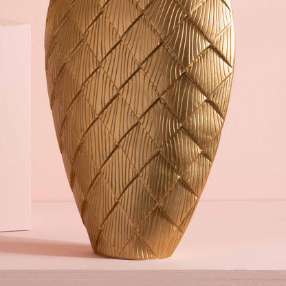 51cm Gold Polyresin Vase